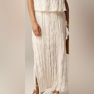 Size XL J. Crew Crickled Drawstring Midi Skirt